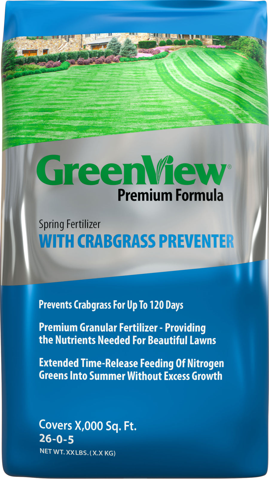 Greenview Premium Formula Fertilizer W/Crabgrass, 10000 sq ft - Granular Fertilizer