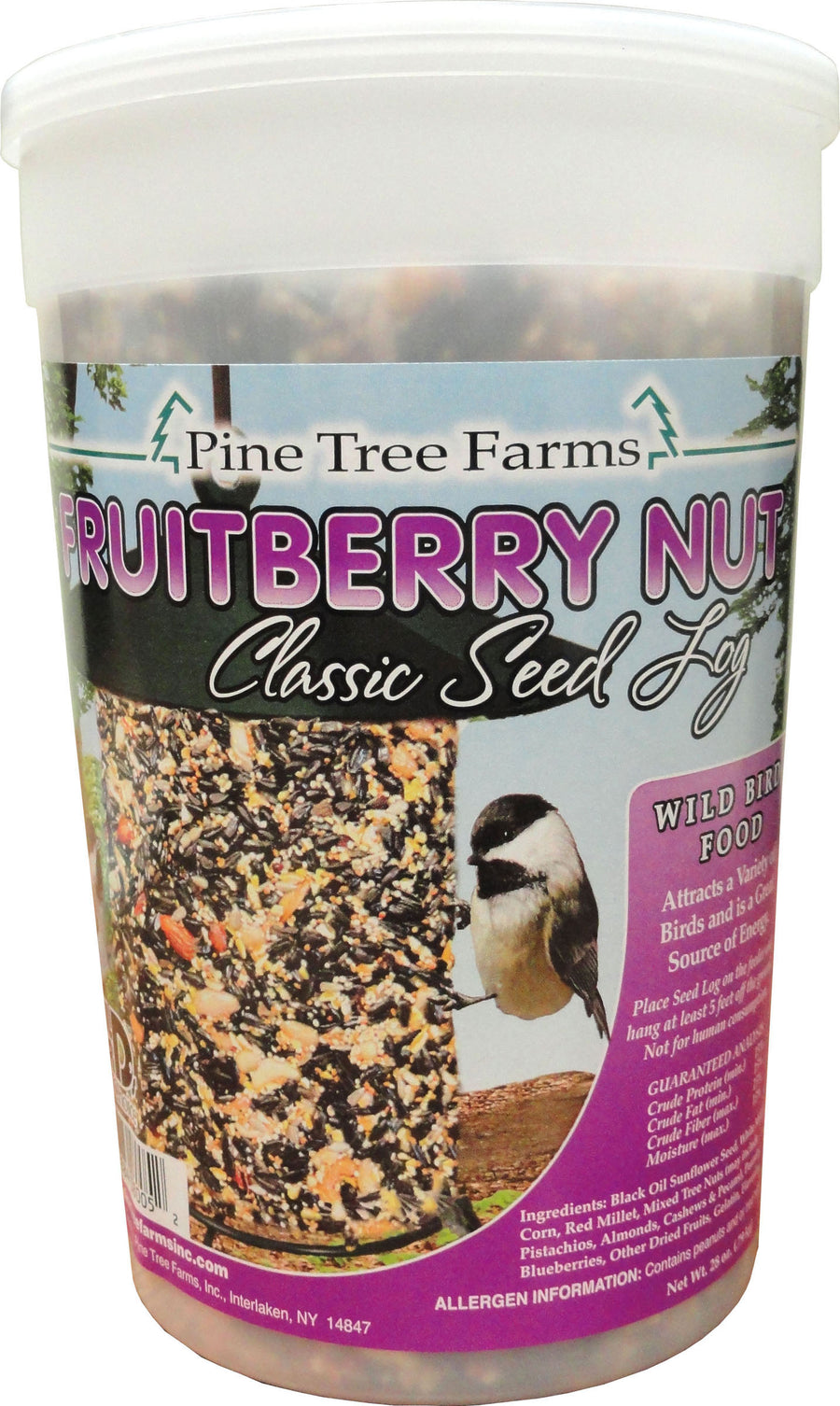 Pine Tree Farms Classic Seed Log, Fruitberry Nut, 28 oz - Seed Cakes