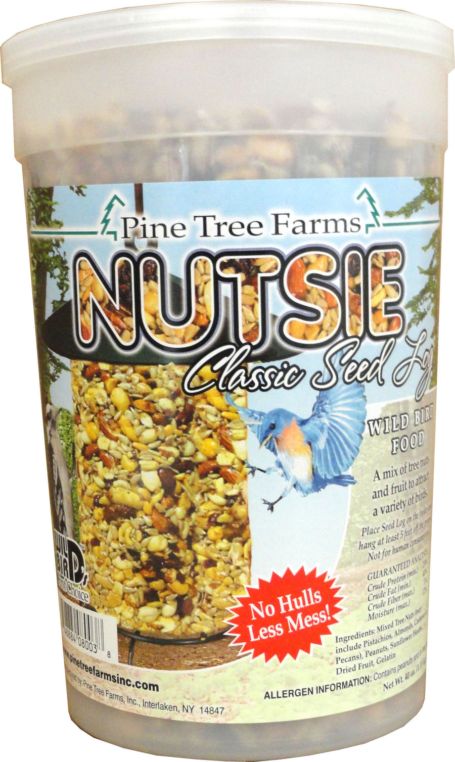 Pine Tree Farms Classic Seed Log, Nutsie, 40 oz - Seed Cakes