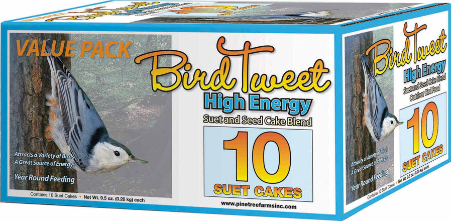 Pine Tree Farms Bird Tweet High Energy Suet Value Pack, 10 pk - Suet Cakes