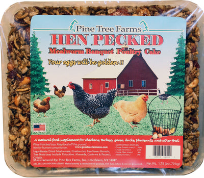 Pine Tree Farms Hen Pecked Mealworm Banquet Poultry Cake, 1.75 lb - Mealworms