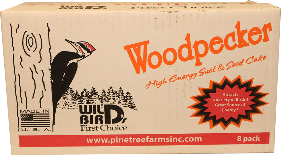 Pine Tree Farms Woodpecker Hi Energy Suet Value pk, Hi-Energy, 8 pk - Suet Cakes