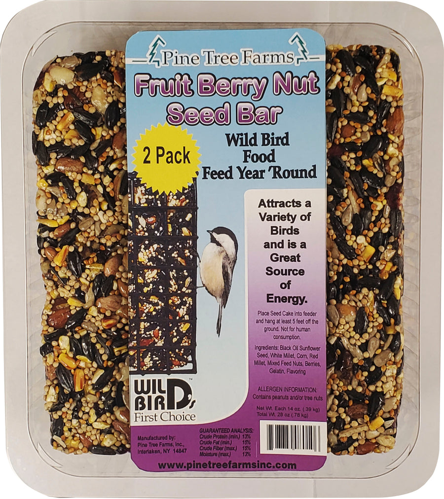 Pine Tree Farms Seed Bar, Fruitberry Nut, 14 oz-2 pk - Seed Cakes