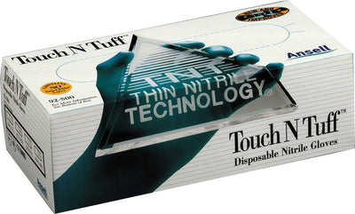 Touch n Tuff Disposable Nitrile Gloves, Teal, xl-100 ct