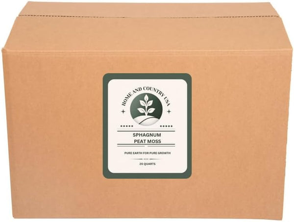 Home & Country USA - Sphagnum Peat Moss, 100% Organic Soil Conditioner, Enhanced Root Development (Peat Moss, 20 Quart)