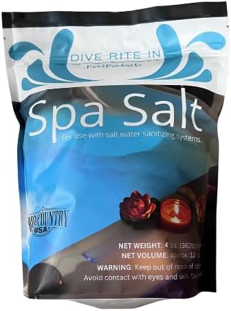 Dive Rite in Hot Tub Salt and Spa Salt for All Salt Water Systems Including Hotspring, Jacuzzi, Caldera, and Chloromatic - 4 Pounds