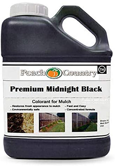 Peach Country Premium Mulch Dye Color Concentrate - 1 Gallon Midnight Black- plus overnight shipping