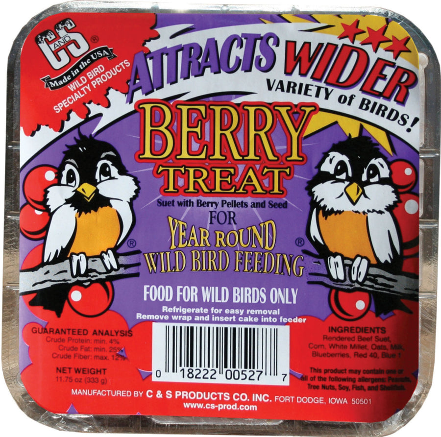 C&s Treat Suet, Berry, 11.75 oz - Suet Cakes