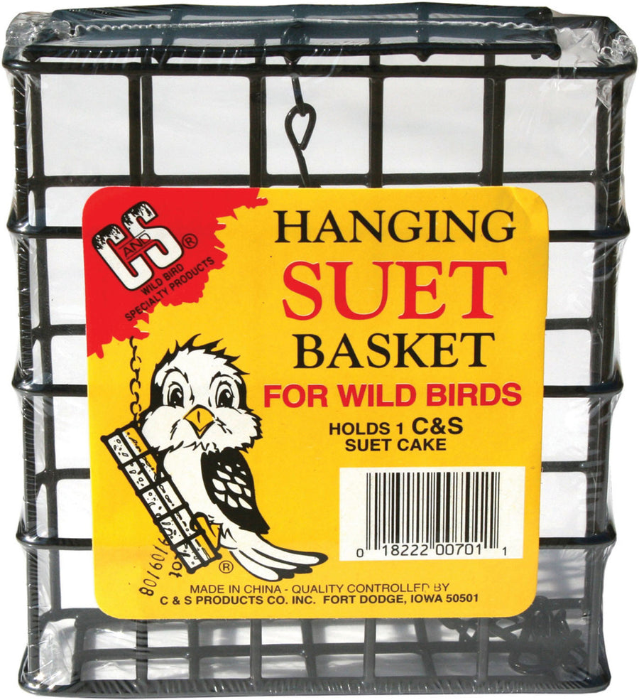 C&s Single Suet Basket, Black, 1.8x4.9x5.2 in - Suet and Seed Cake Feeders