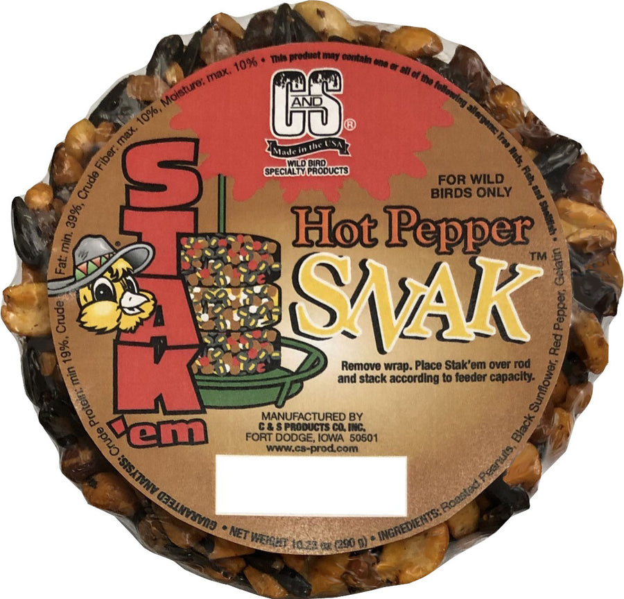C&s Snak Stak 'em, Hot Pepper, 8 oz - Suet Cakes No Melt