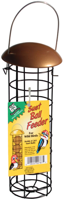 C&s Suet Ball Feeder W/Copper Top - Suet and Seed Cake Feeders