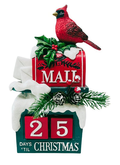 10.25IN POLYRESIN RED MAIL BOX