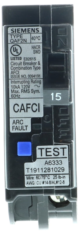 Siemens QA115AFCN Circuit Breaker