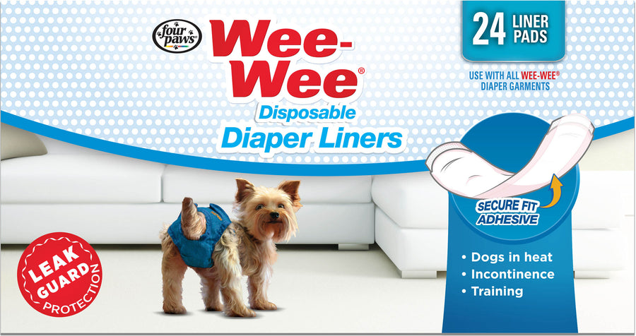 Four Paws Wee-Wee Diaper Garment Pads, 24 pk - Diapers