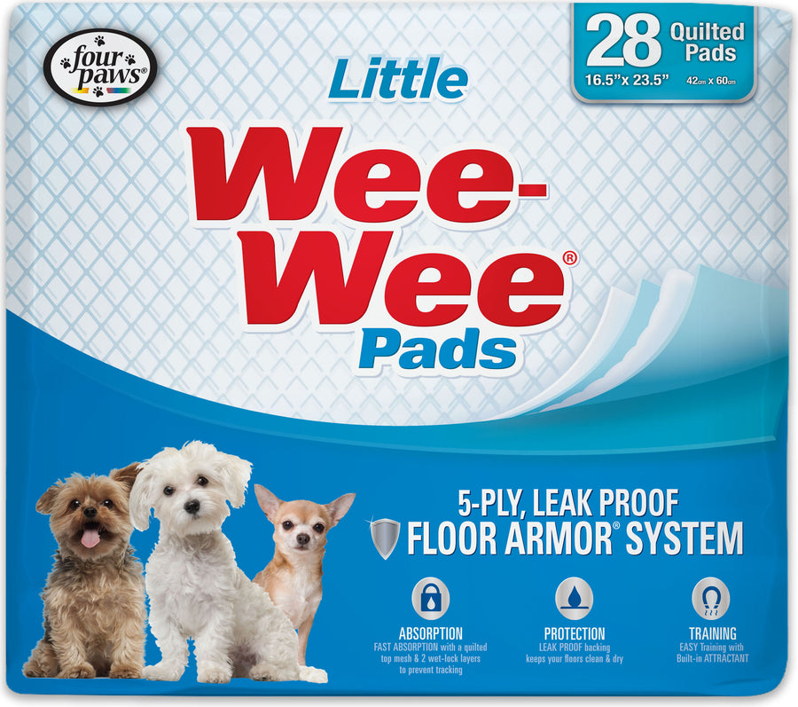 Four Paws Wee-Wee Pads for Little Dogs, 16.5x23.5 in-28 pk - Training Pads