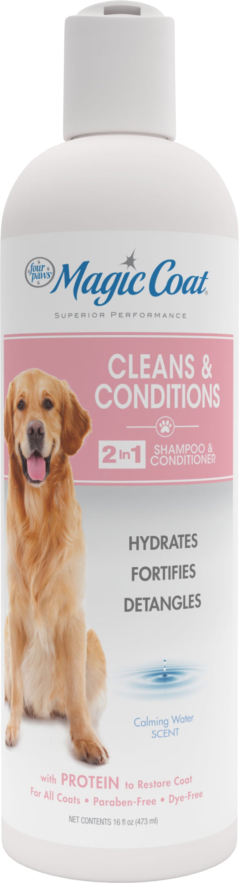 Four Paws Magic Coat 2-in-1 Protein Shampoo & Conditioner, 16 oz - Shampoos & Wipes