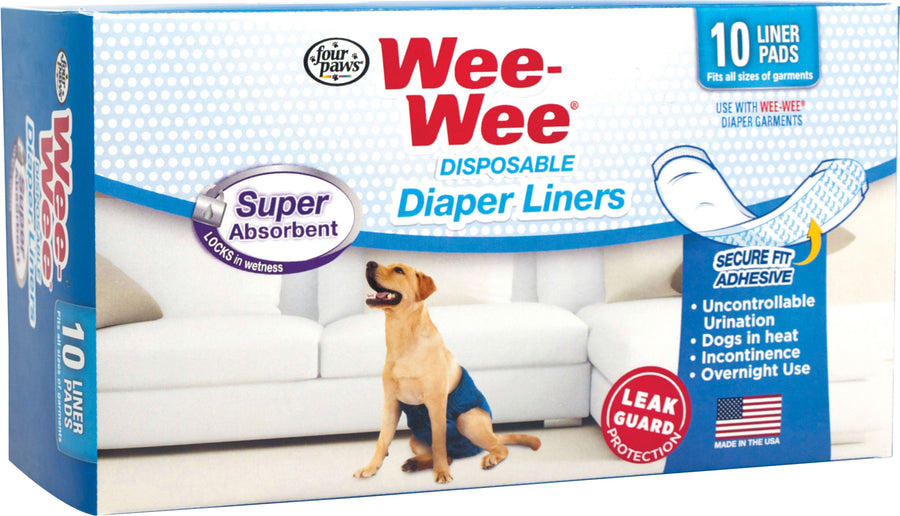 Four Paws Wee-Wee Disposable Diaper Liners, 10 pk - Diapers