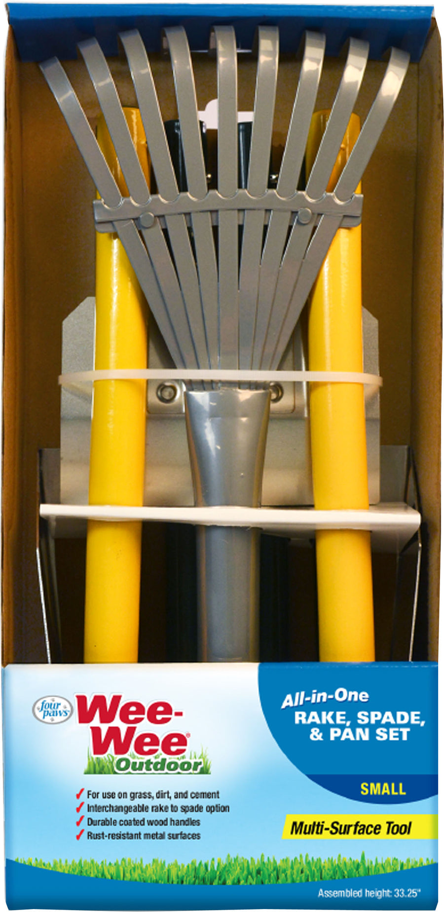 Four Paws Wee-Wee All-In-One Rake Spade and Pan Set, SM - Waste Pick Up