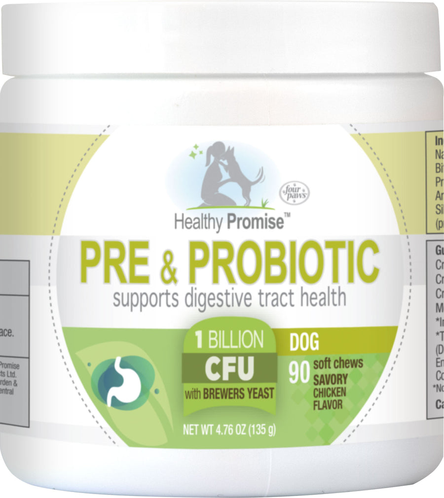 Four Paws Healthy Promise Pre-Probiotic Chew for Dogs, Chicken, 90 ct - Supplements