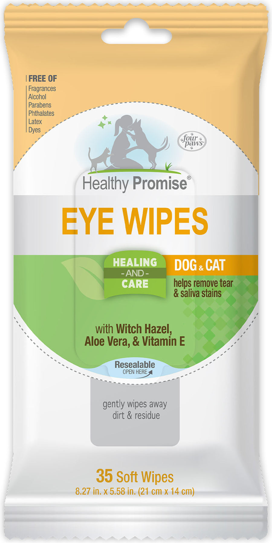 Healthy Promise Eye Wipes for Dogs & Cats, 35 ct - Eye Care
