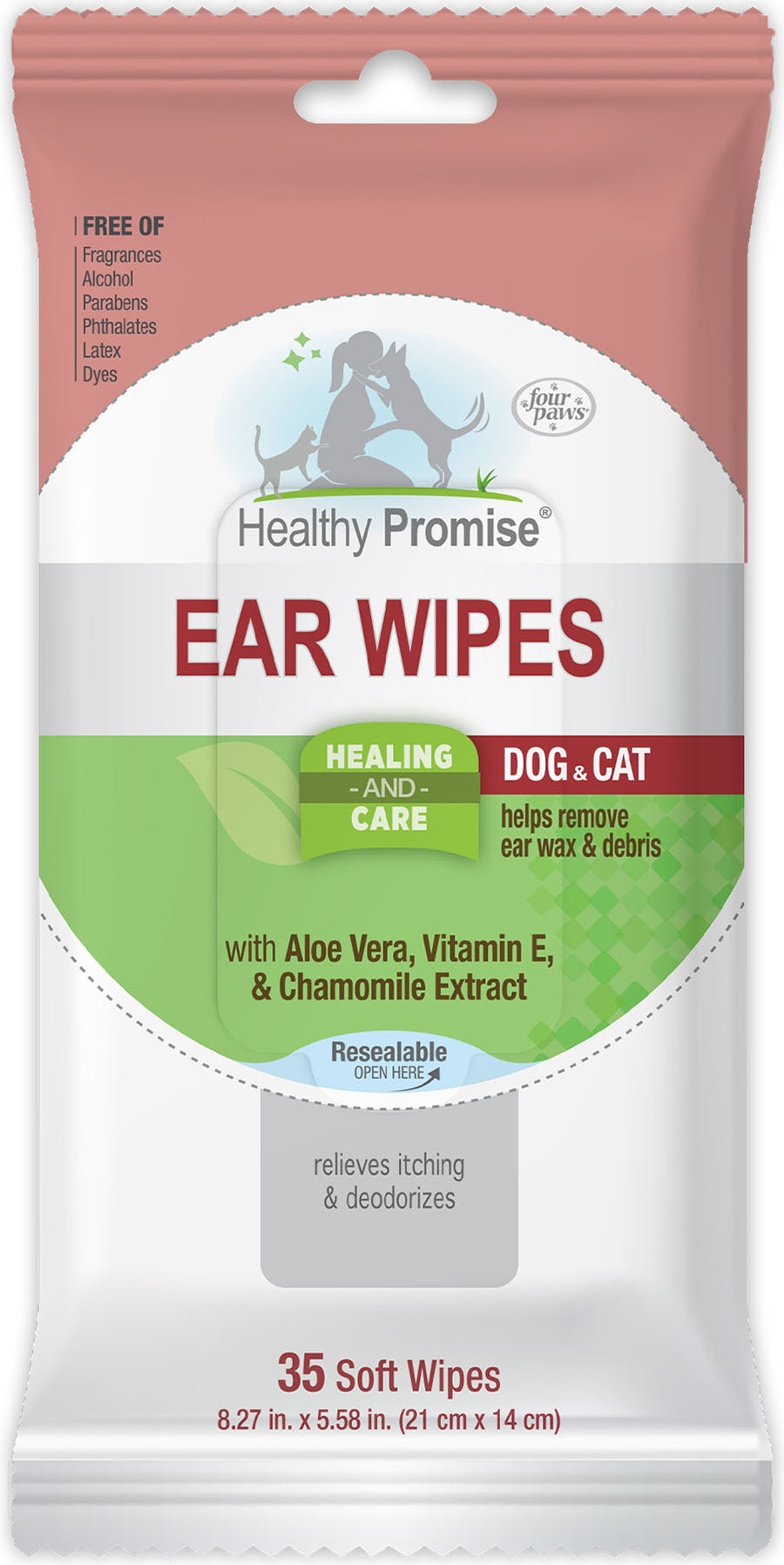 Healthy Promise Ear Wipes for Dogs & Cats, 35 ct - Ear Care
