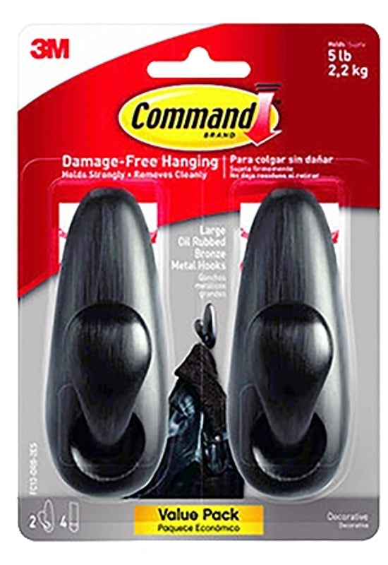 Command Forever Classic Series FC13-ORB-2ES Large Decorative Hook
