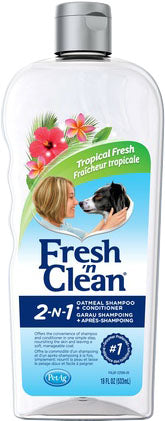 Fresh 'n Clean 2-in-1 Oatmeal Shampoo & Cond, Tropical Fresh, 18 oz - Shampoos & Wipes