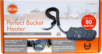 K&h Perfect Bucket Heater W/Cord Clip, Gray, 80 Watt