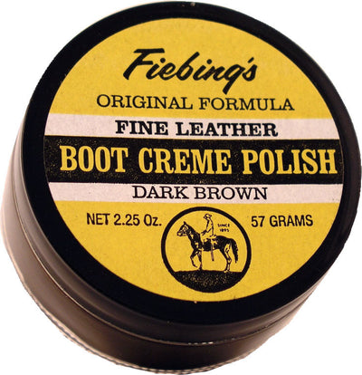 Fiebings Fiebing S Original Formula Boot Cream Polish, Dark Brown, 2.5 oz - Boot Care & Polish