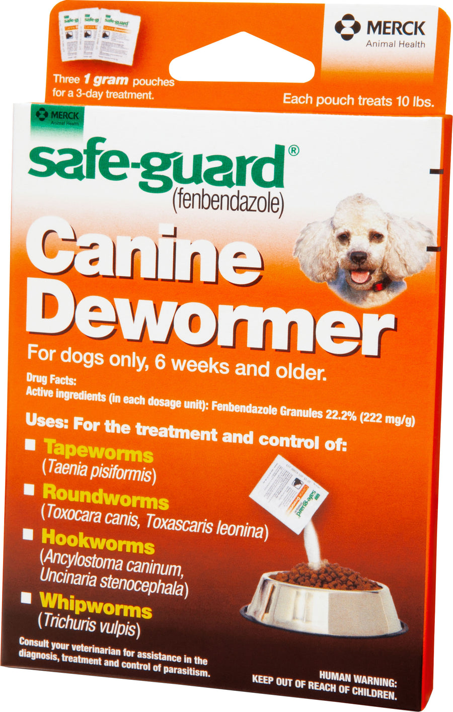 Safe-Guard Canine Dewormer, 1 gm-3 pk - Wormers