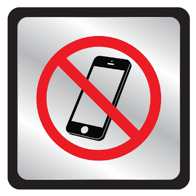 Hy-Ko 496 No Cell Phones Symbol Plaque