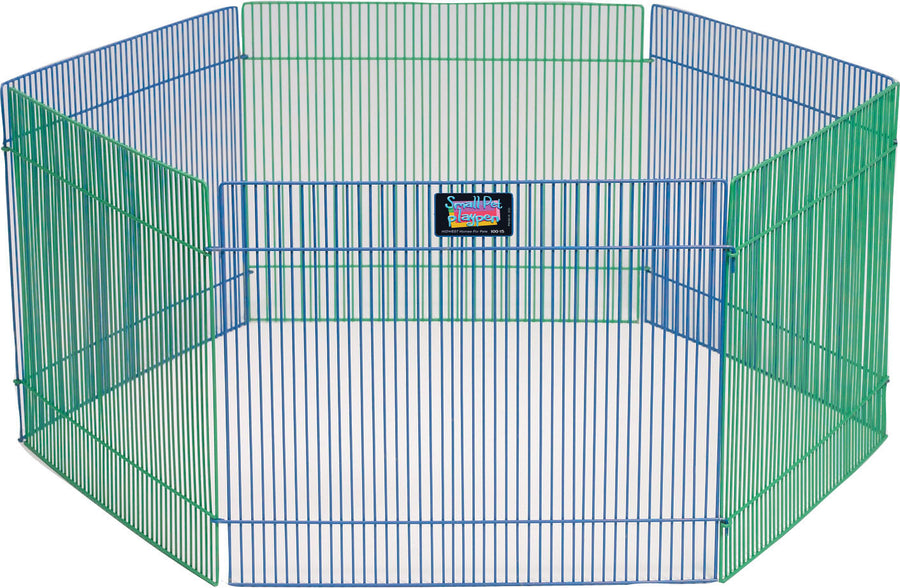 Midwest Homes Small Animal Play Pen, White, 15x19 in - Playpens