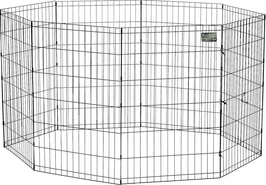 Midwest Homes 8 Panel Exercise Pen, Black, 24x36 in - Exercise Pens