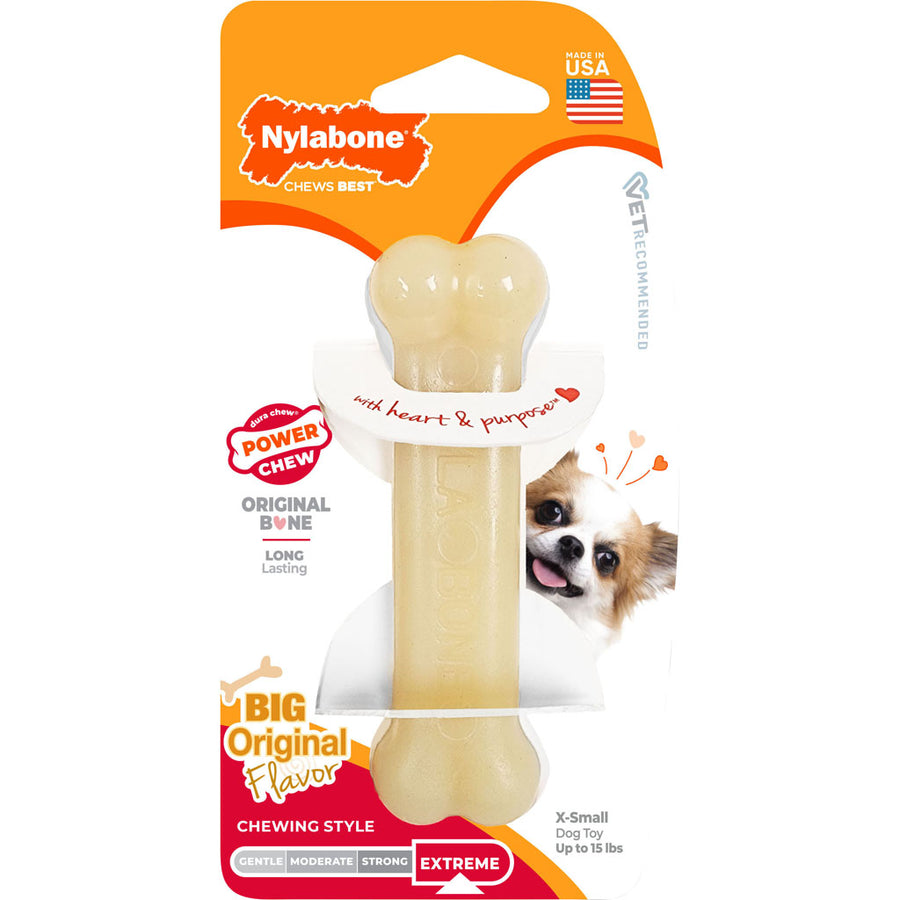 Nylabone Power Chew Bone, Original, XS - Hard Plastic