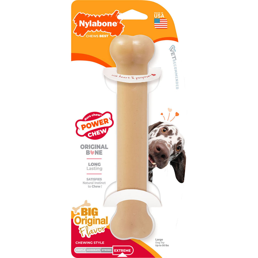 Nylabone Power Chew Bone, Original, LG - Hard Plastic