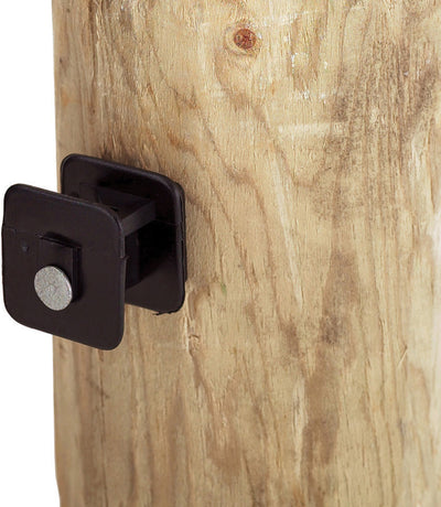 Dare Black Widow Insulator for Wire, Black, 25 pk - Insulator for Wood Post