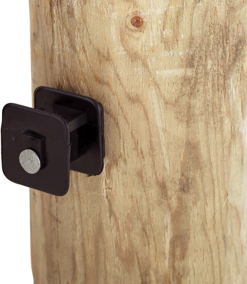 Dare Black Widow Insulator for Wire, Black, 25 pk - Insulator for Wood Post