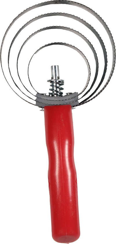 Decker Spiral Lacquered Spring Steel Comb, Red - Curry Combs