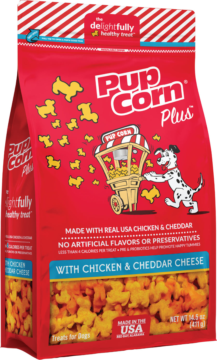 Triumph Pupcorn Plus Dog Treats, Chicken/Cheddar Cheese, 14.5 oz - Edible Bones & Biscuits