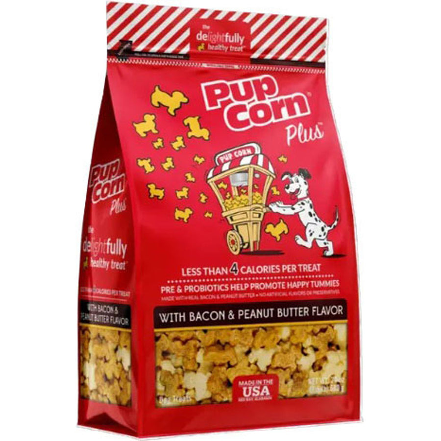 Triumph Pupcorn Plus Dog Treats, Bacon/Peanut Butter, 24 oz - Edible Bones & Biscuits