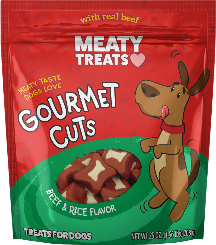 Meaty Treats Gourmet Cuts, Beef/Rice, 25 oz - Soft Treats