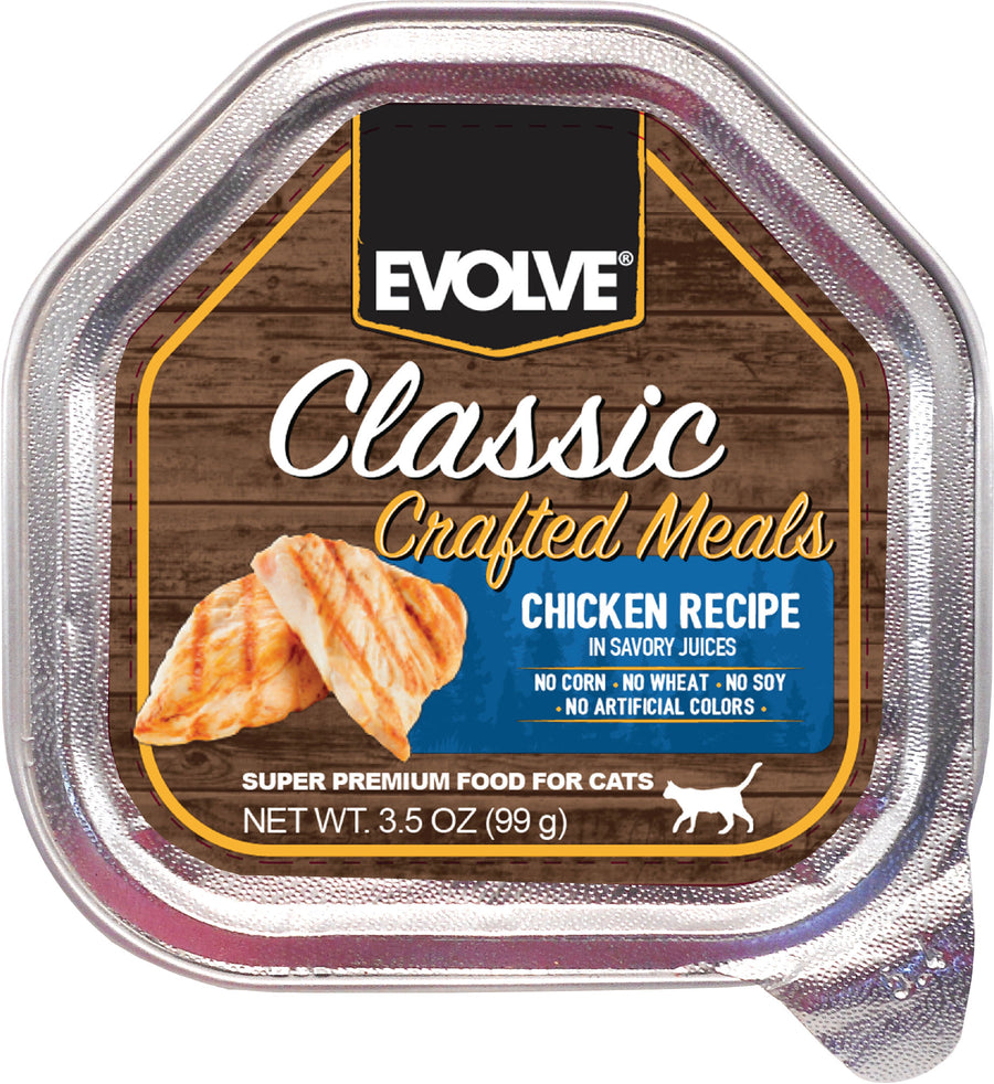 Evolve Classic Wet Cup Cat Food, Chicken, 3.5 oz - Canned