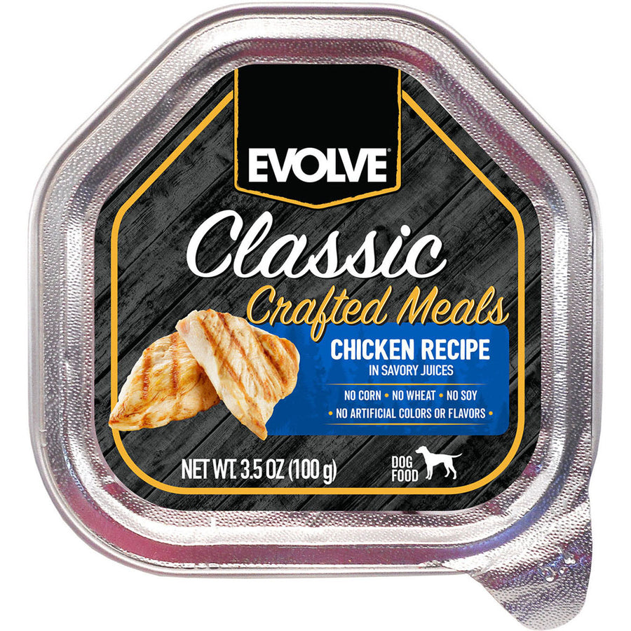 Evolve Classic Wet Cup Dog Food, Chicken, 3.5 oz - Canned