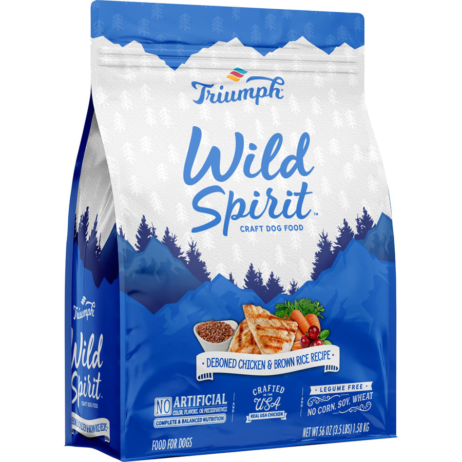 Triumph Wild Spirit Dog Food, Chicken/Brown Rice, 3.5 lb - Dry