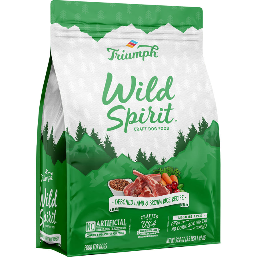 Triumph Wild Spirit Dog Food, Lamb/Brown Rice, 3.3 lb - Dry