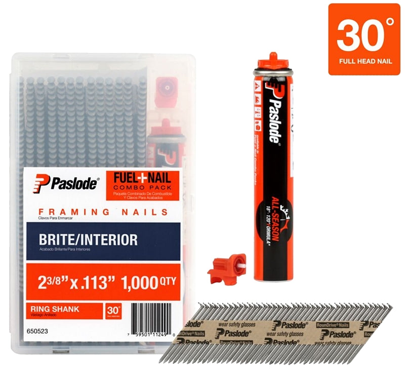 Paslode 650523 Framing Fuel and Nail Combo Pack
