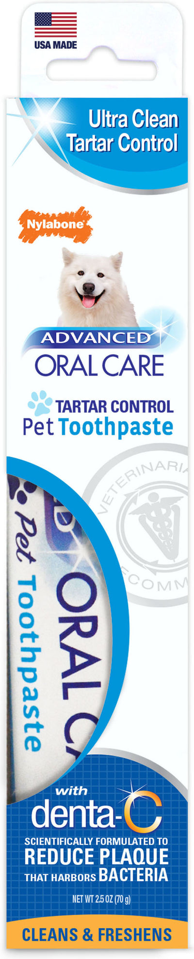 Nylabone Advanced Oral Care Tartar Control Toothpaste, 2.5 oz - Dental Care