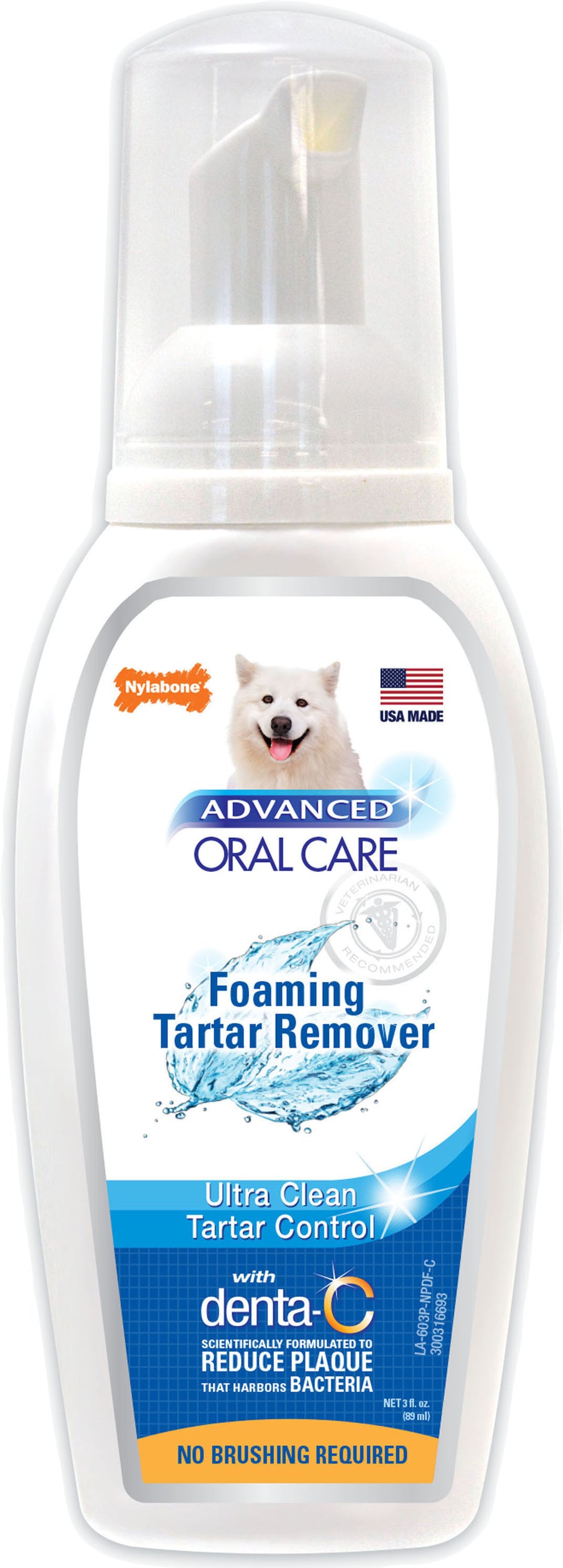 Nylabone Advanced Oral Care Foaming Tartar Remover, 4 oz - Dental Care
