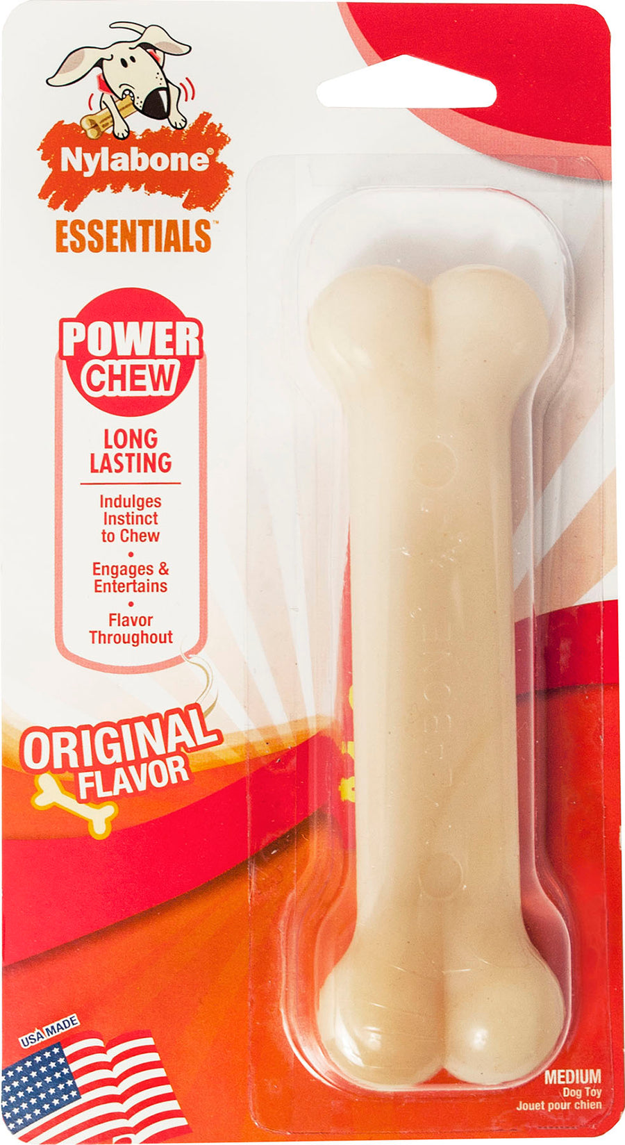 Nylabone Power Chew Bone, Original, Wolf - Long Lasting Chews