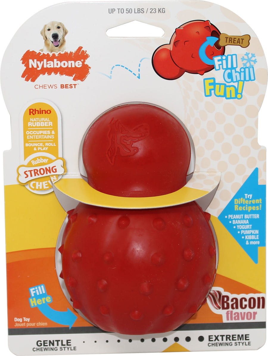Nylabone Strong Chew Stuffable Cone, Bacon, Giant - Rubber